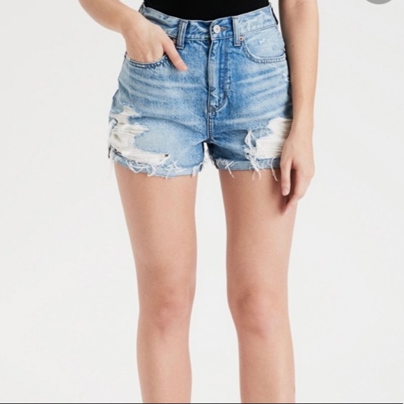 American Eagle Outfitters Pants - American Eagle Acid Wash Distressed Jean Mom Short
